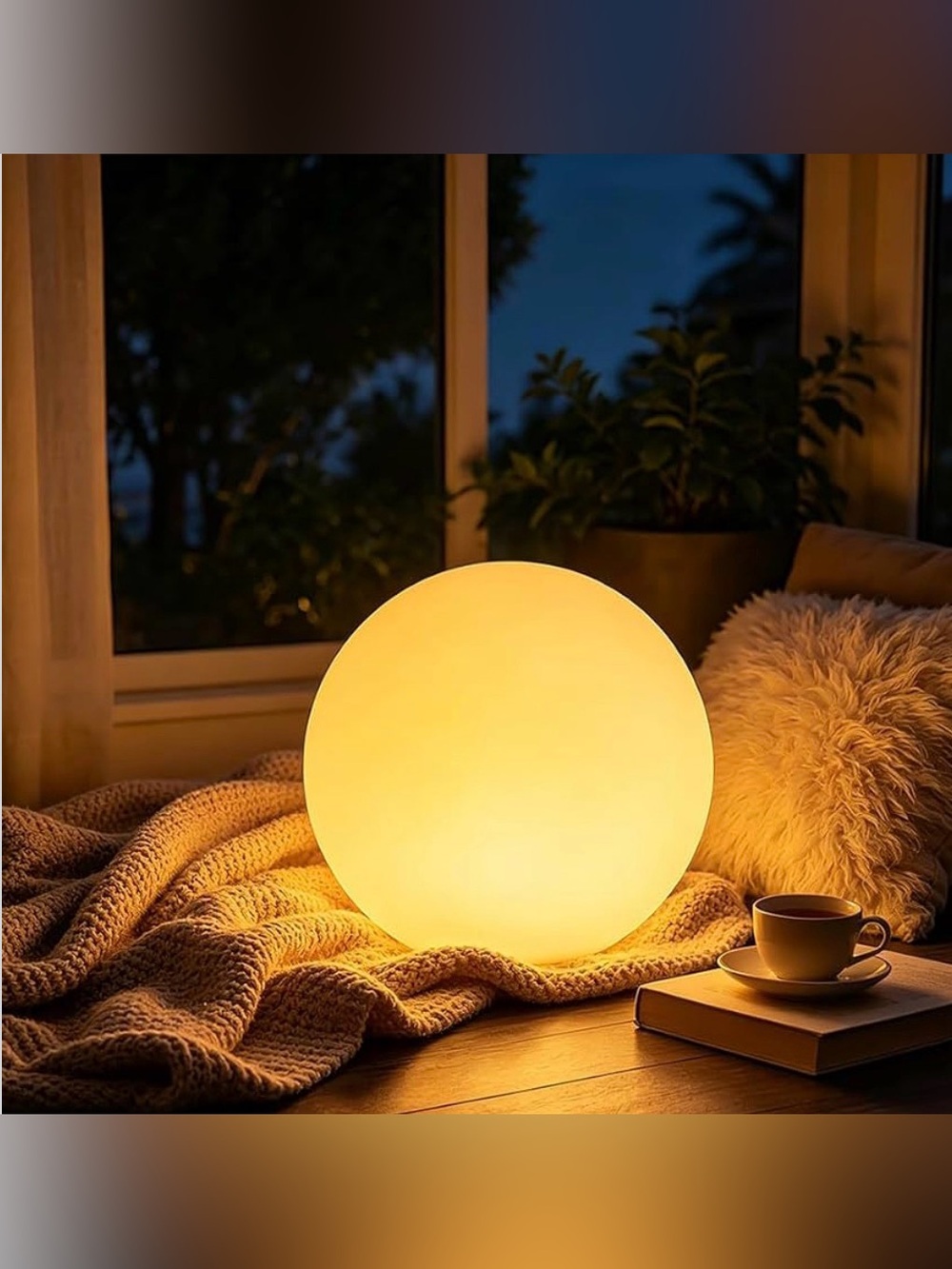 Glowing LED Ball Light, 12-inch RGB Color Changing Globe Orb Night Lamp
KEROVI R